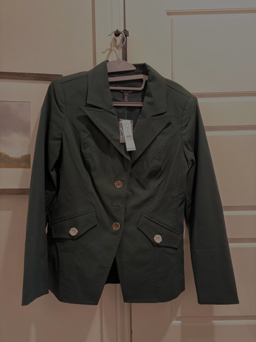 White House Black Market Dark Green Tailored Blazer